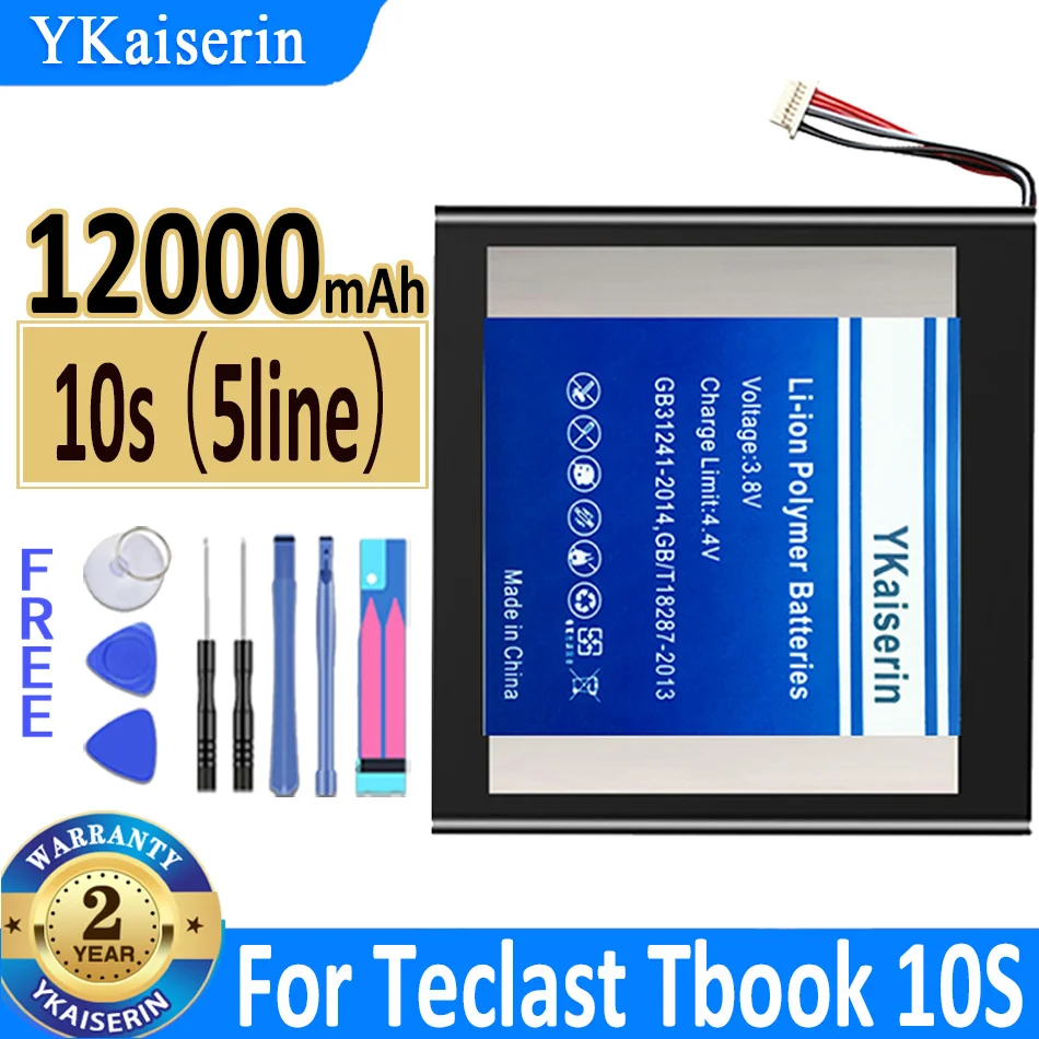 

YKaiserin Battery 10s 5 line 12000mAh For Teclast Tbook 10S Tbook10S Bateria + Free Tools