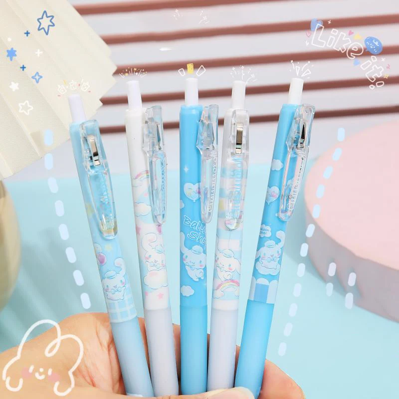 

Sanrios Gel Pen Kawaii Cinnamoroll Cartoon Cute Printing Pattern Neutral Pen Office School Written Test Supplies Girls Gift
