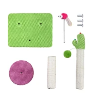cactus cat scratcher tower sturdy cactus cat scratcher green stable base with balls gift for tiny kitten cats indoor climbing