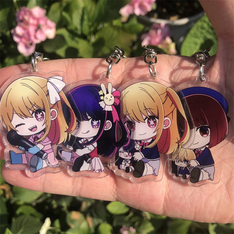 

Anime OSHI NO KO Hoshino Akuamarin Hoshino Rubii Hoshino Ai Keychain Accessories Cosplay Pendant Prop Badge Gift