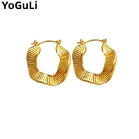 fashion jewelry geometric earrings popular design hot selling golden plating exaggerated drop earrings for girl lady gifts