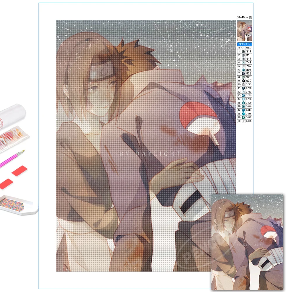 

Naruto 5D Diamond Painting Classic Anime Full Square Drill Embroidery Home Decor Uchiha Sasuke Diy Cross Stitch Handmade Picture