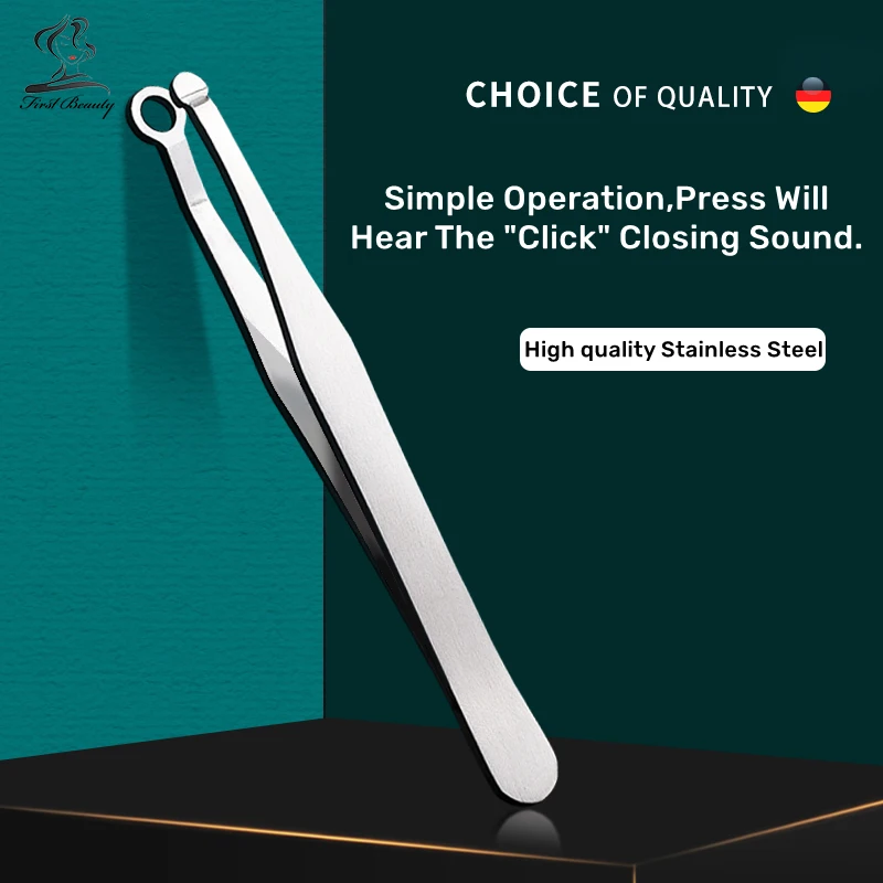 

Profession Manual Nose Hair Trimming Stainless Steel Nose Removal Tweezers Circular Ring Design Suitable For A Variety Of Hairs