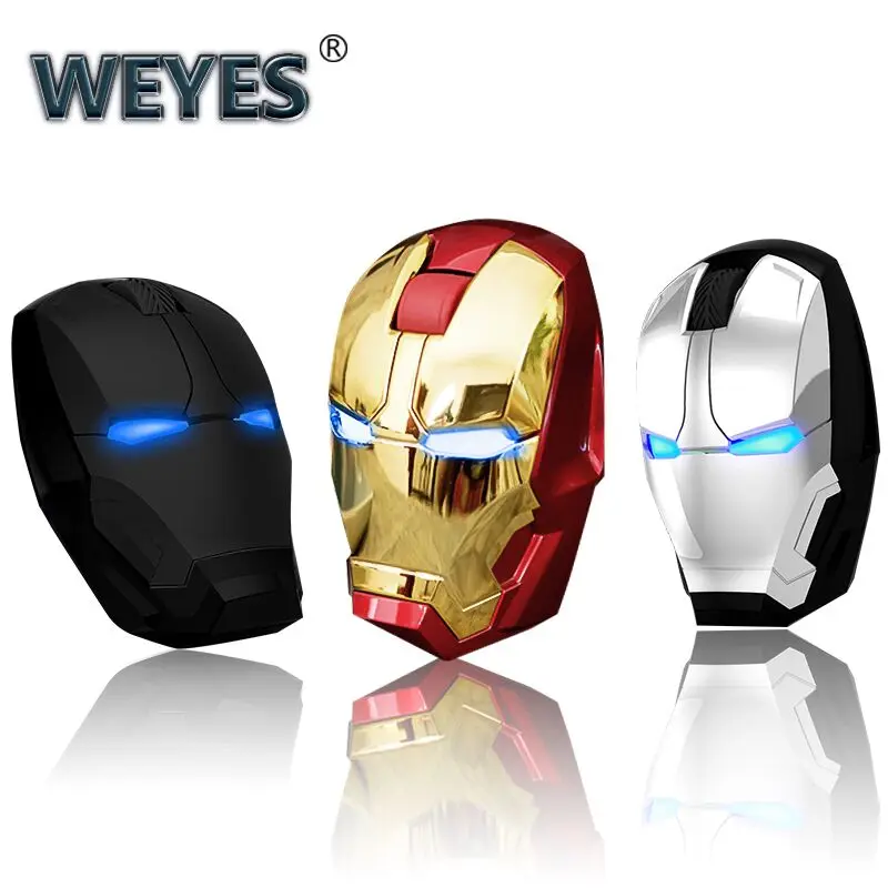WEYES Wireless mouse for Iron man appearance Creative power saving Notebook computer games  mice The coolest Art