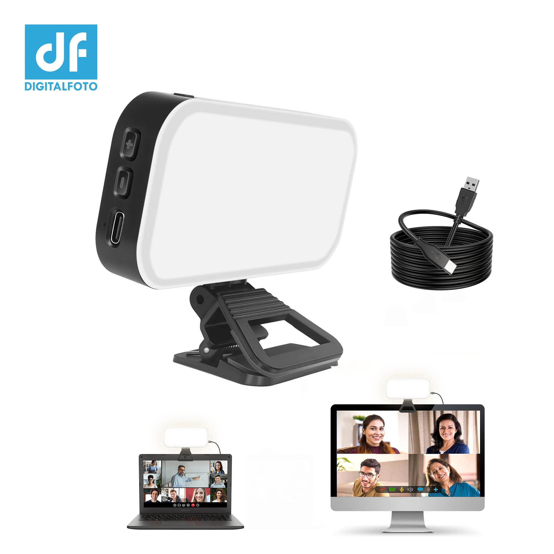 

DF Digitalfoto V01 V01PRO Mini LED Fill Light with Diffuser and USB Cable for Laptop Phone Pad mobile phone live