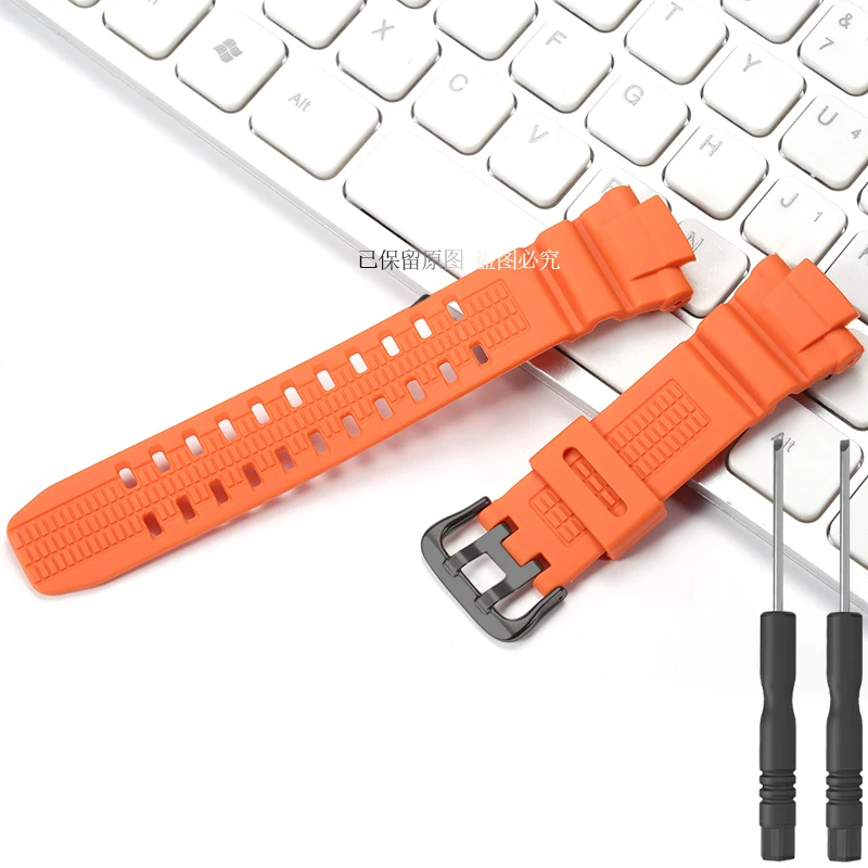 Watch Accessories For Caiso GW-3500B GW-3000B GW-2500B GW1500B Mens Watch Strap Waterproof Sports Resin Rubber Band Orange