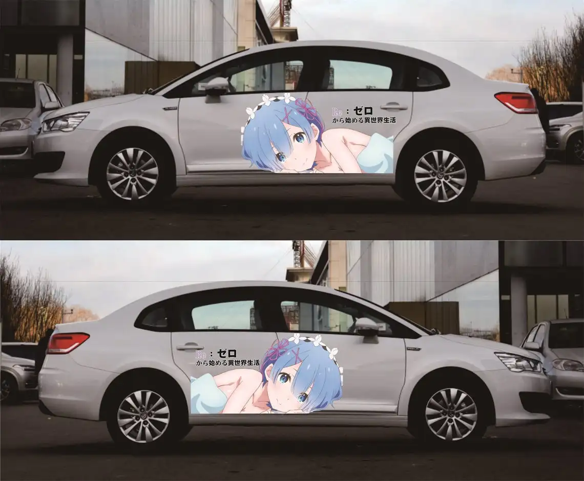 

Anime ITASHA Rei Car wrap Door Side Stickers Fit With Any Cars Vinyl graphics car accessories car stickers car decal