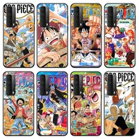 one piece comic poster for huawei y9s y9 y8p y8s y7p y7a y6p y6s y6 y5p y5 prime 2018 2019 2020 soft black phone case