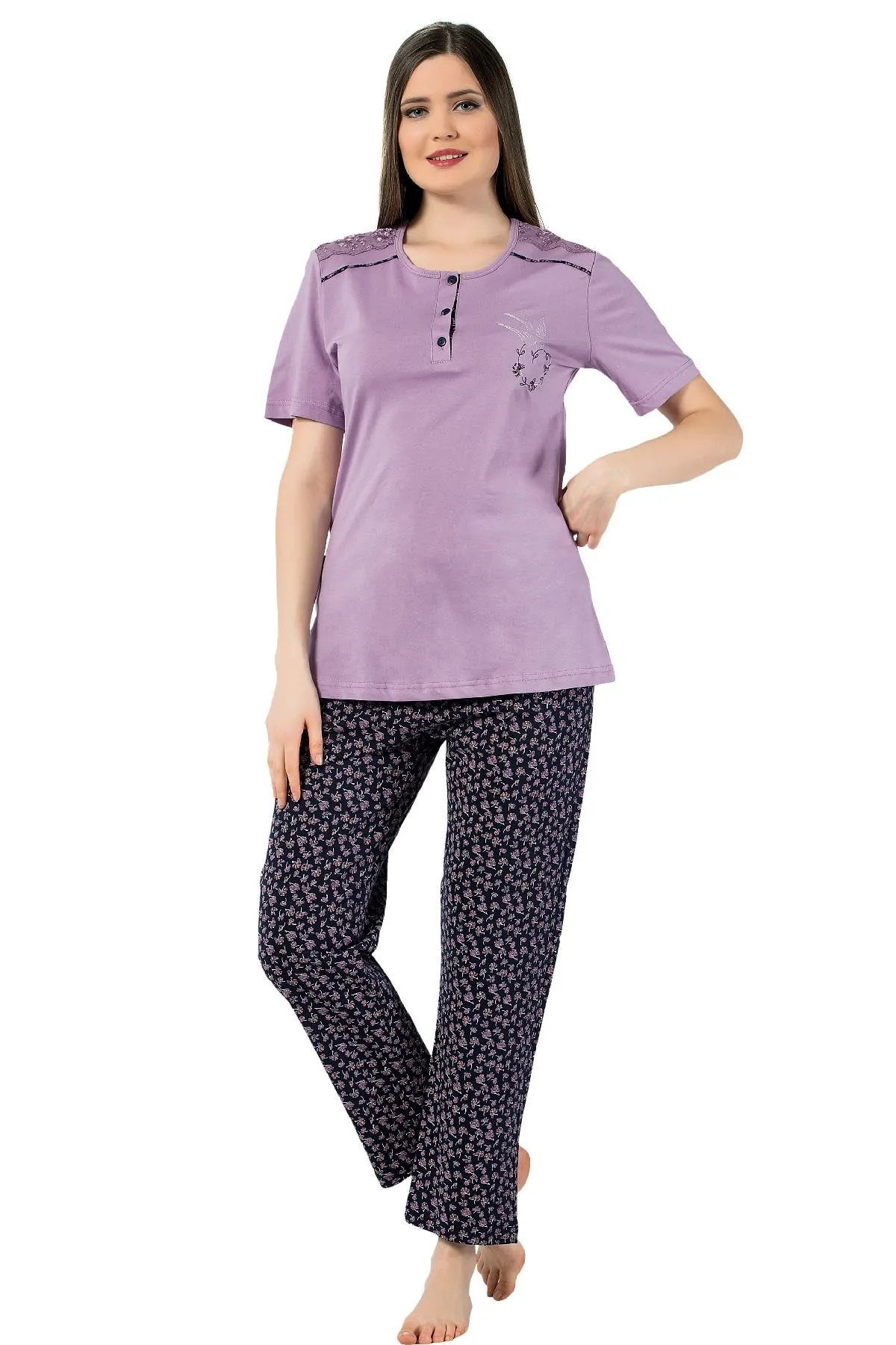 

Пижама женская с коротким рукавом, Пижама для сна и отдыха, одежда для сна, ночная рубашка, повседневный домашний костюм