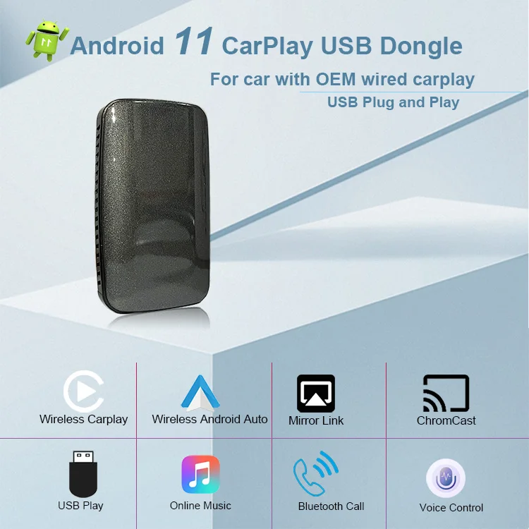 

Android Auto Wireless Carplay Dongle USB Adapter 2G For Audi Benz Mazda Porsche Volkswagen Volvo Ford Citroen Honda Nissan Haval