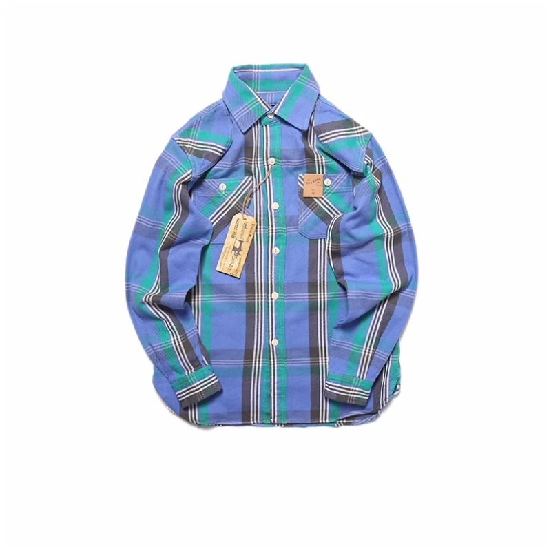 

Мужская винтажная рубашка с воротником на пуговицах, с длинным рукавом