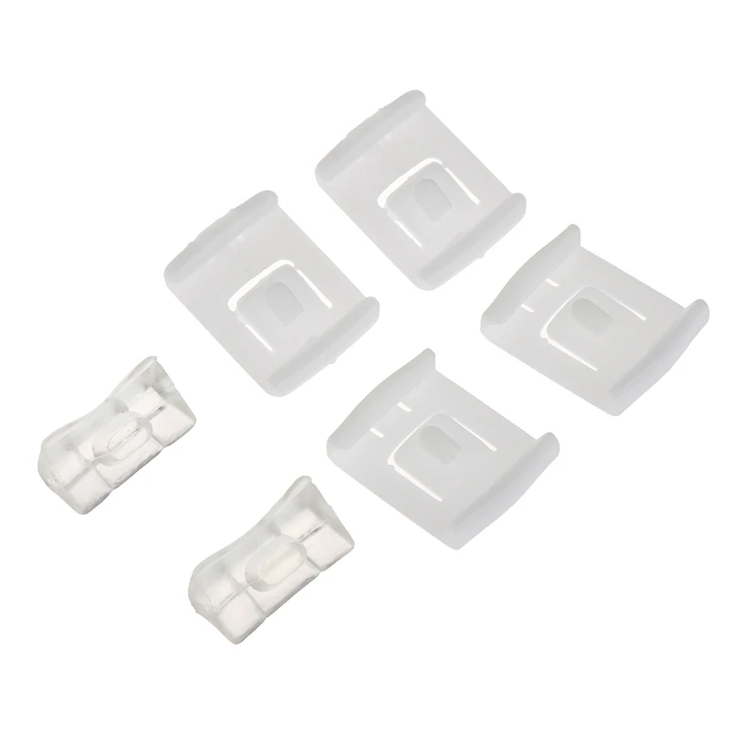 

High Quality 6 Pcs White Plastic Siut Seat Buckle Clip Runner Guide 435881203A C10 For Golf MK1 MK2 MK3