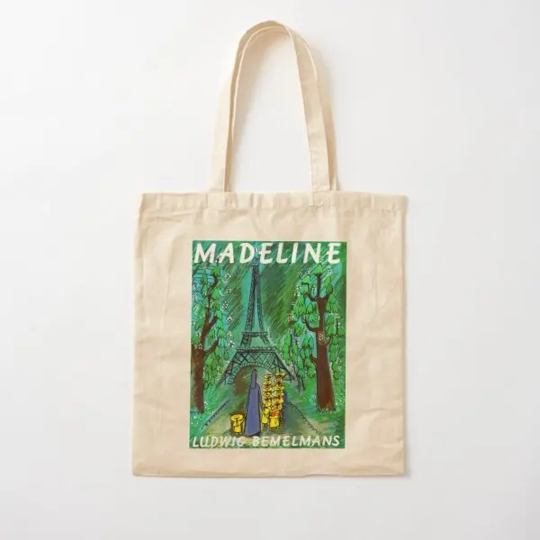 

Madeline Cotton Canvas Bag Travel Handbag Foldable Reusable Casual Shopper Designer Grocery Ladies Fashion Women Shoulder Bag