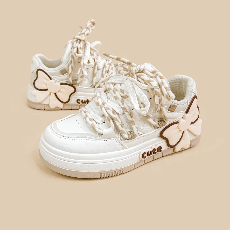 Женские повседневные кроссовки Amy and Michael милые белые для девушек и студентов