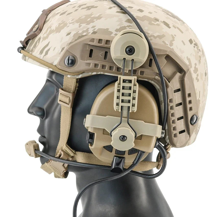 Тактическая рация PTT-гарнитура со шлемом ARC Rail SORDIN Тактические наушники с