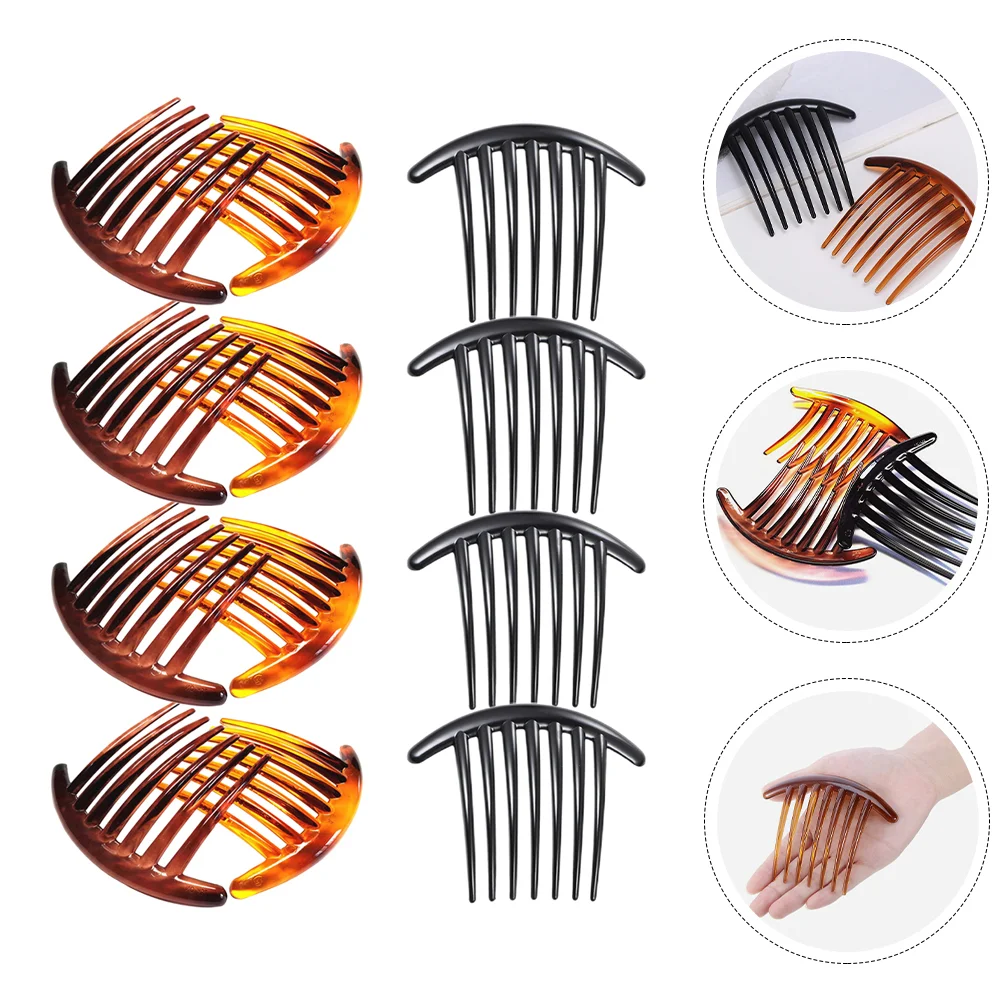 

12 Pcs Bridal Hair Comb Seven-tooth Small Combs Accessories Vintage Thick Wide Women Girl
