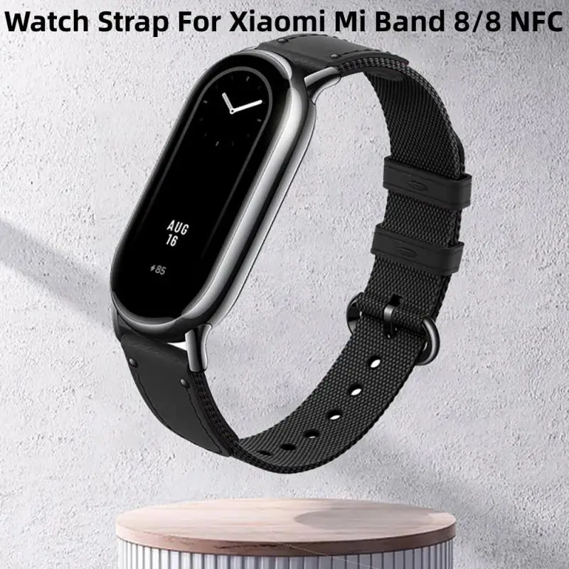 

Watchband For Xiaomi Mi Band 8/8 NFC Smart Watch Breathable Comfortable Canvas Woven Wristband Replacement Watch Accessories