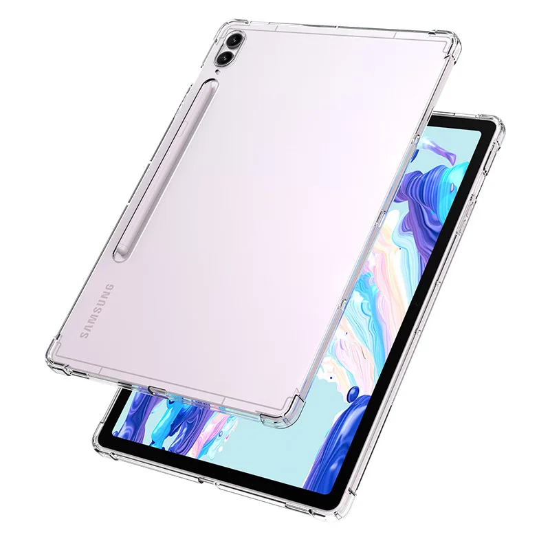 Прозрачный мягкий чехол для Samsung Galaxy Tab S9 FE A9 Plus силиконовый противоударный S8 S7 A7 A9+