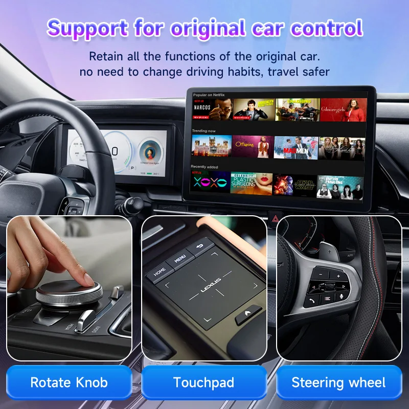 Фото Новый комплект NewCarlink Kit Tbox UHD SM6225 TV AI Box: автомобильный беспроводной HDMI-адаптер CarPlay для Netflix, Wukong, IPTV №5