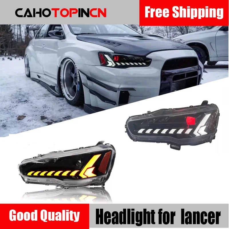 

Car Headlights for Mitsubishi Lancer ex evo CF/CJ 2008-2017 LED Front Lamp Start UP Animation Sequential Lamp Assembly