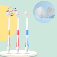 three sided care toothbrush soft bristled toothbrush household oral clean tool