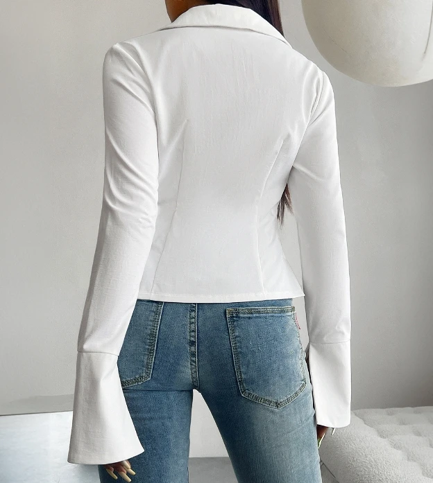 Женская рубашка модная элегантная повседневная Y2K с отложным воротником