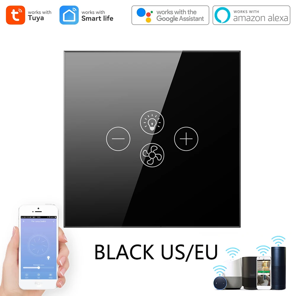

Выключатель сенсорный настенный с поддержкой Wi-Fi и управлением через приложение