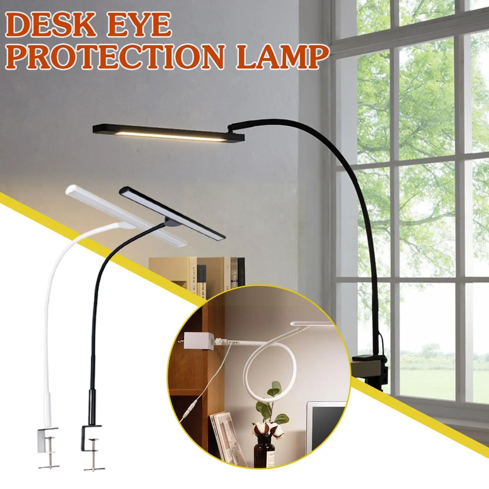 

Led Desk Lamp Clamp Lamp With Flexible Gooseneck Eye-caring Architect Task Lamp Modern Desk Light For Home Office H7y8