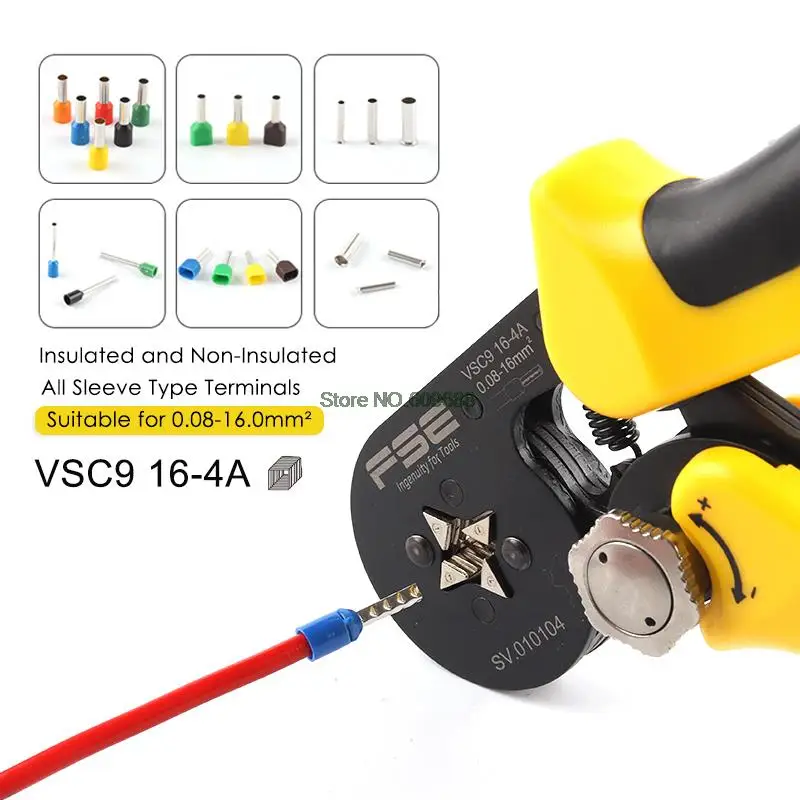 VSC9-16-4A 0 08-16 мм^2 23-5AWG Регулируемые точные обжимные клещи Ручной инструмент для