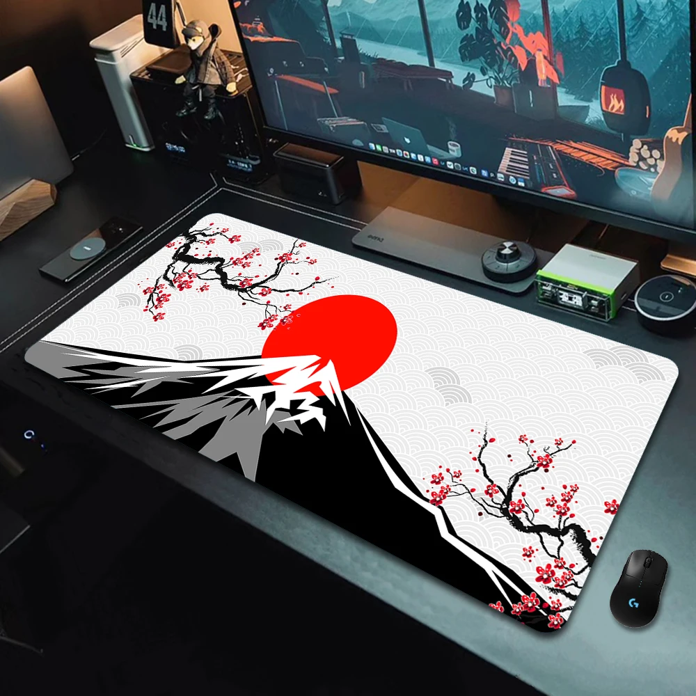 

Japanese Fuji Large Mousepad Gamer Sakura PC Gaming XL Mouse Pad Computer Keyboard Laptop Mousepad Mause Art Office Desk Mat