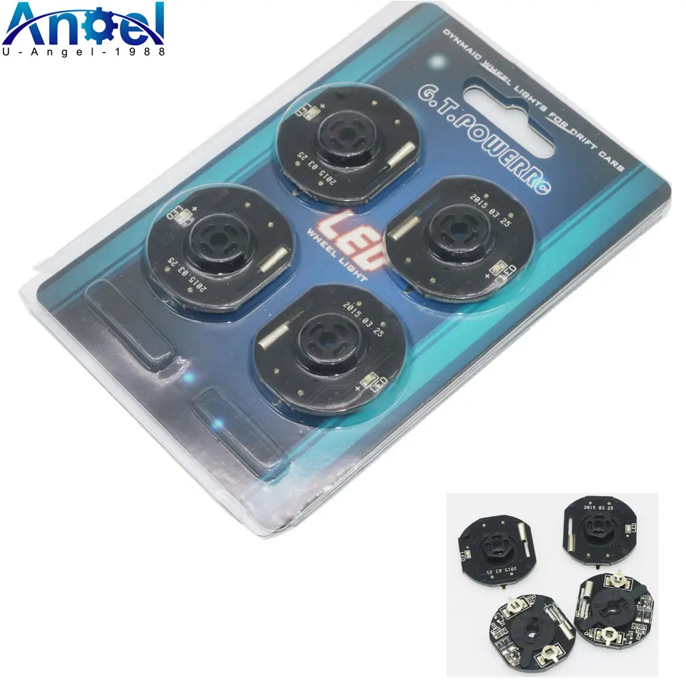 

G.T.POWER RC Model Car Dynmaic Wheel Light LED Set Rc Car Wheel Light