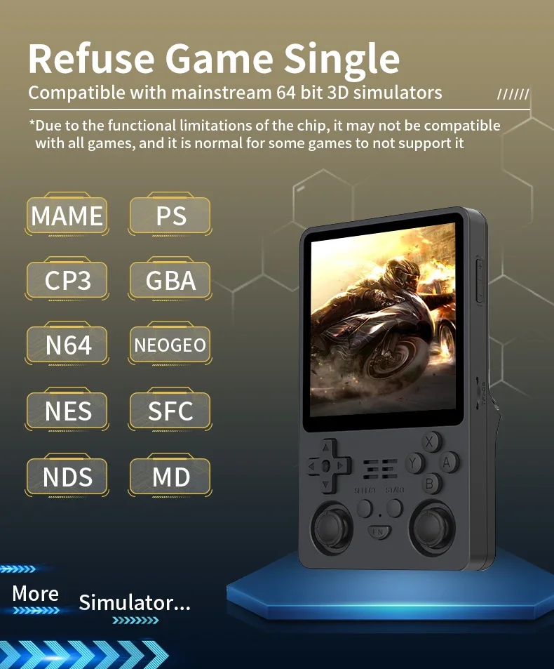 Портативная игровая консоль Powkiddy RGB20SX с 4 0 дюймовым IPS экраном видеоигры открытым