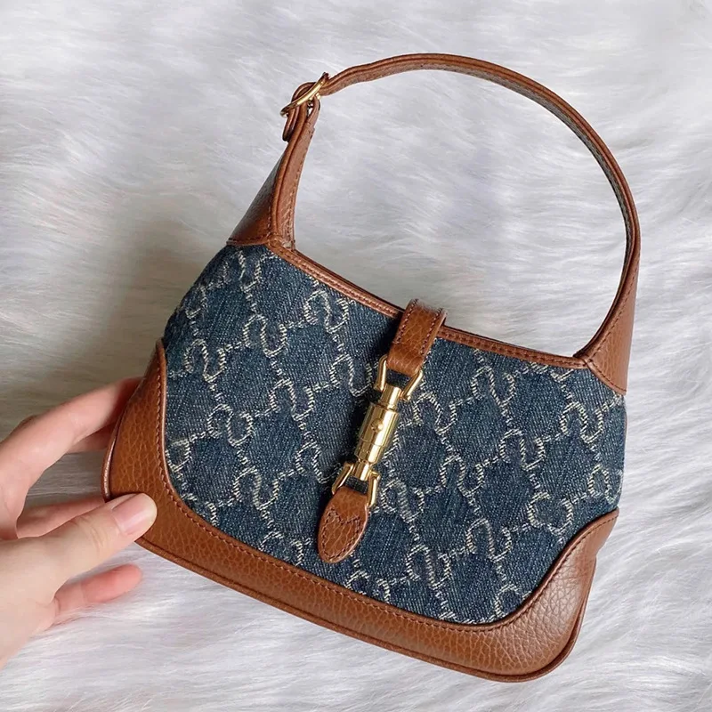 

Luxury Women's Denim Handbags Embroidery Letters Jeans Small Bag EW10412