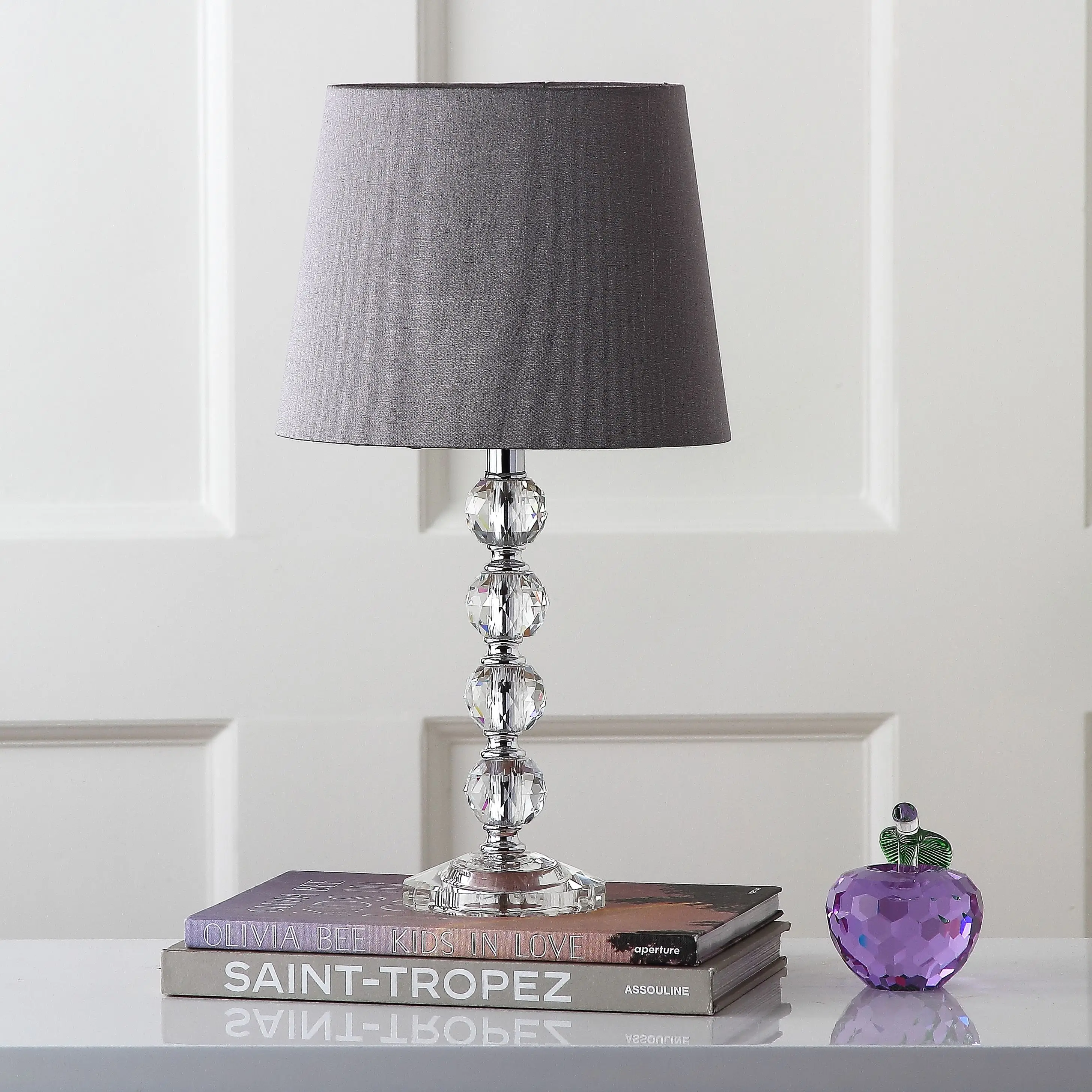 

16-Inch High Stacked Crystal Ball Lamp