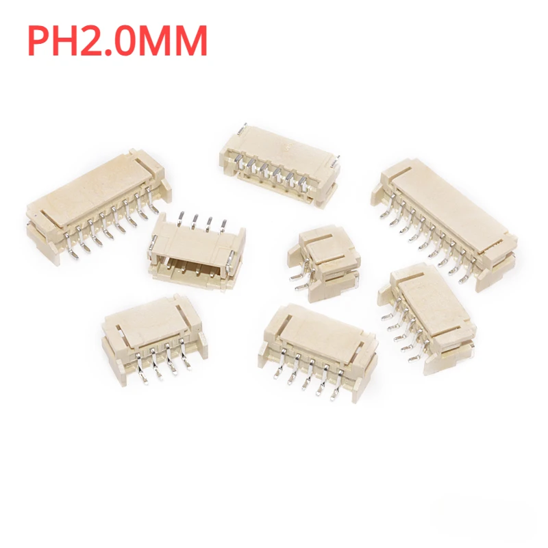 10 шт. PH2.0 SMD SMT разъем с прямым углом 2 0 мм PITCH штыревой 2P/3P/4P/5P/6P/8P/ДЛЯ печатной платы