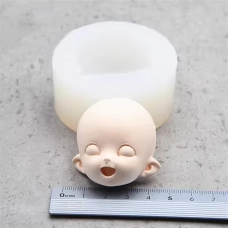 DIY глиняная форма 3D кукла человеческое лицо силиконовая для шоколадных конфет