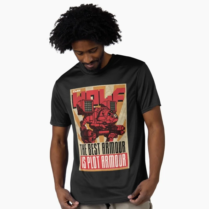 Фото Футболка Clan Wolf Mechwarrior MWO Mech Combat RPG в подарок для геймеров, одежда с графическим рисунком Battletech, одежда с короткими рукавами, топы всех размеров №1