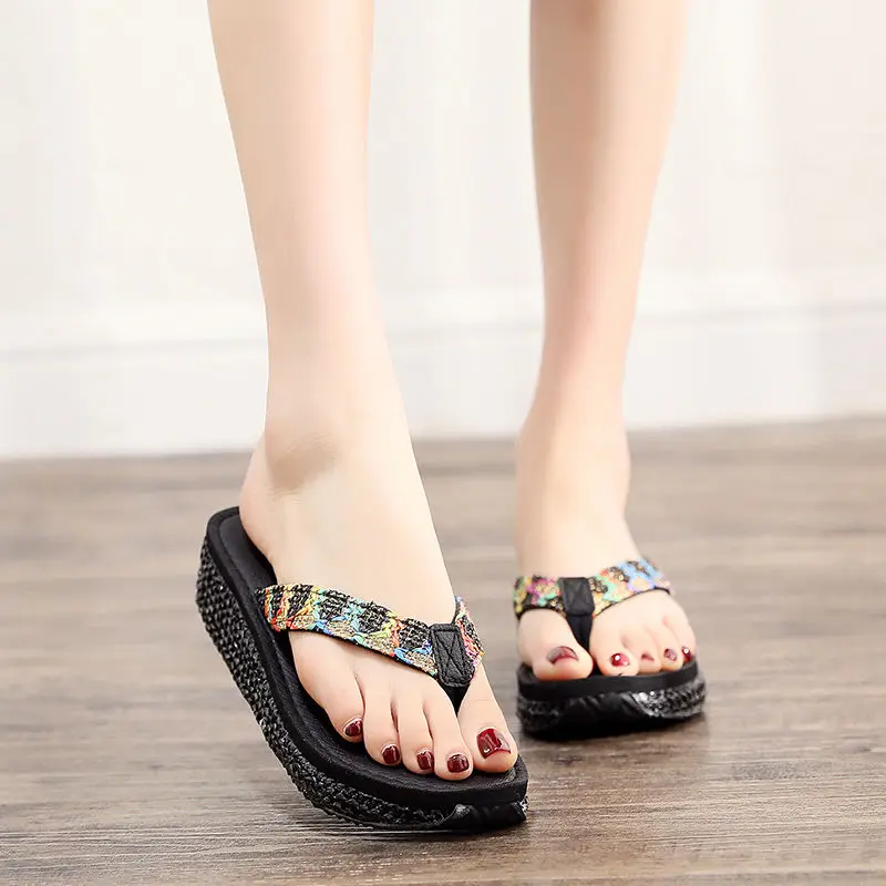 Comfortable Slipper for Women Platform Cute Slippers Beach Summer New with Free Shipping Womens Sandals 2023 Wedge Flip Flops