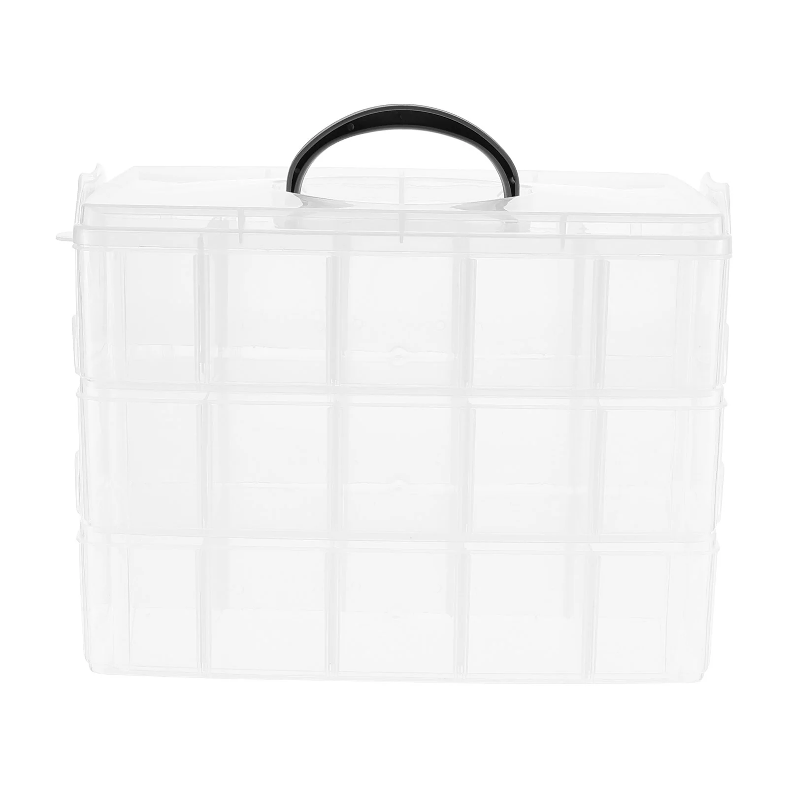 

Storage Box Organizer Craft Containers Holder Case Clear Gridsunderwear Beads Crafts Boxes Stackable Dividers Socks Tier Sewing
