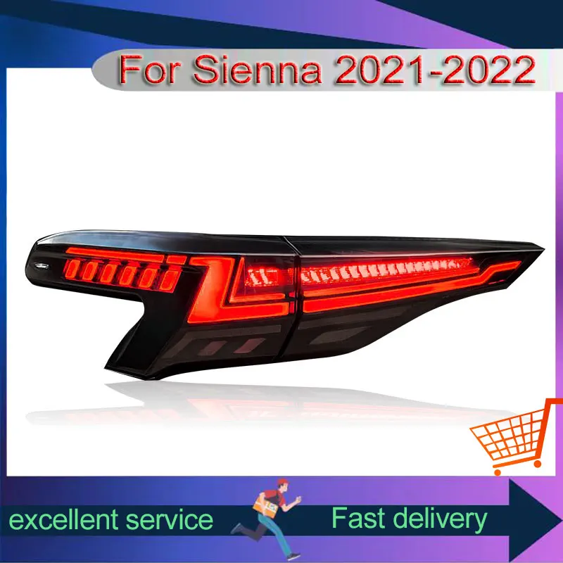 Стайлинг автомобиля для Toyota 2021-2023 SIENNA модернизированный задний фонарь DRL