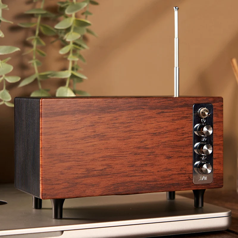 

Portable FM Radio Retro Classic Radio Wireless TWS Bluetooth5.3 Speaker Desktop Bluetooth Soundbar Music Player TF USB AUX Play