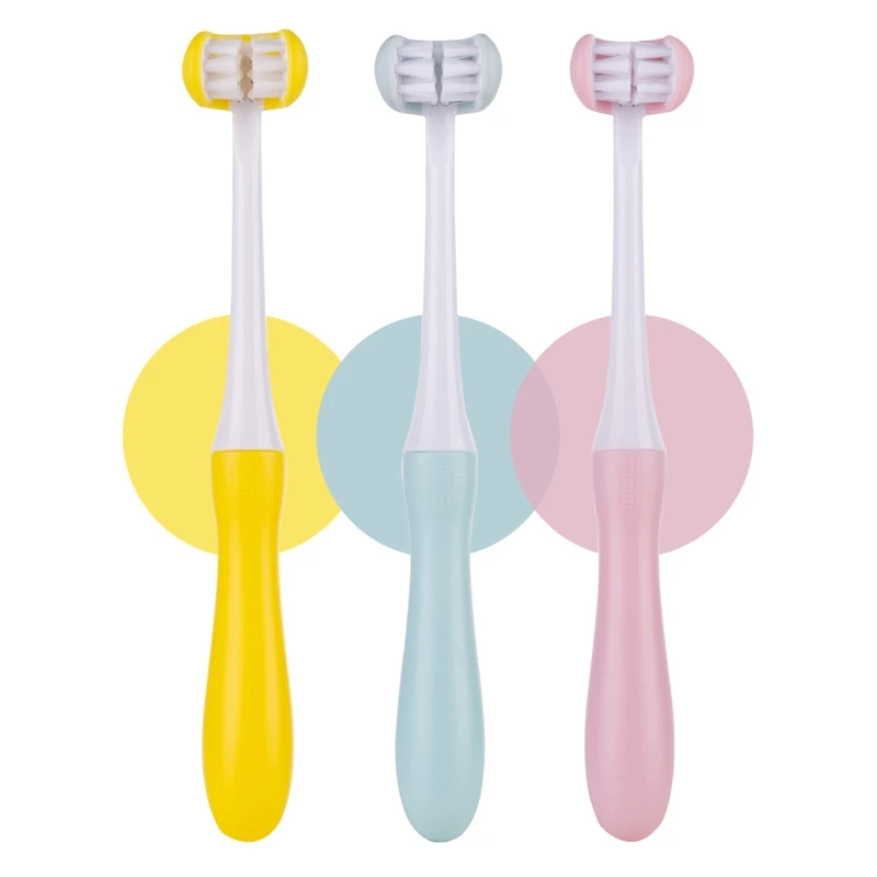 

Baby Gifts Children 3 Sided Toothbrush Soft Bristle Easy Grip Manual Toothbrush 3D Toothbrush for Kids
