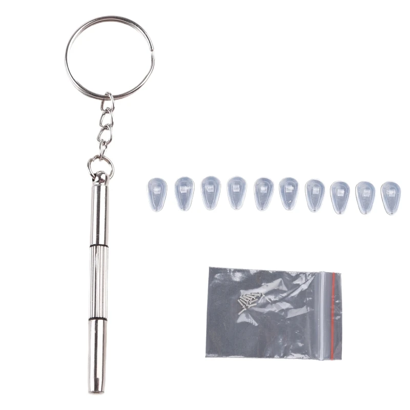 

Мягкие силиконовые накладки M4YC для очков, комплект для ремонта очков с воздушной камерой, Винты 15 мм для очков и микро-отвертка