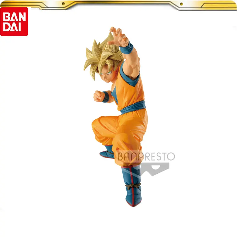 Genuine Super Saiyan 2 Tiger Style Son Goku Yellow Hair Action Figures  Anime Dragon Ball Figure Classics Model No Box