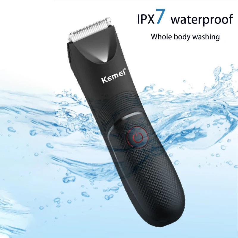 Машинка для стрижки волос Kemei с керамическим лезвием водостойкая
