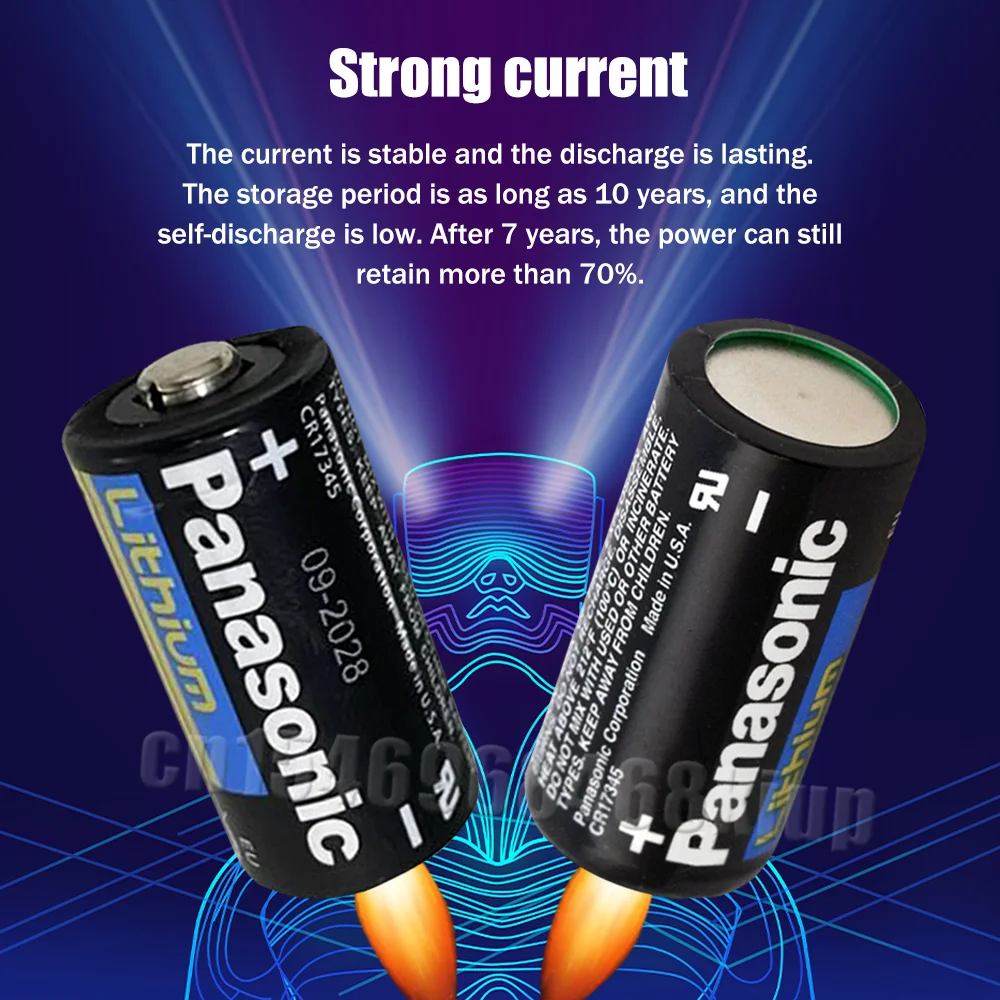 2 шт. оригинальный литиевый аккумулятор Panasonic CR123A CR123 123A A123 CR17345 16340 3 в для камеры