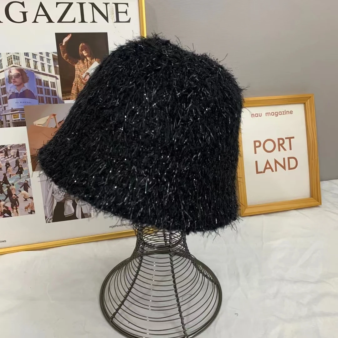 Новинка теплая зимняя Панама из кроличьего меха для женщин мягкая