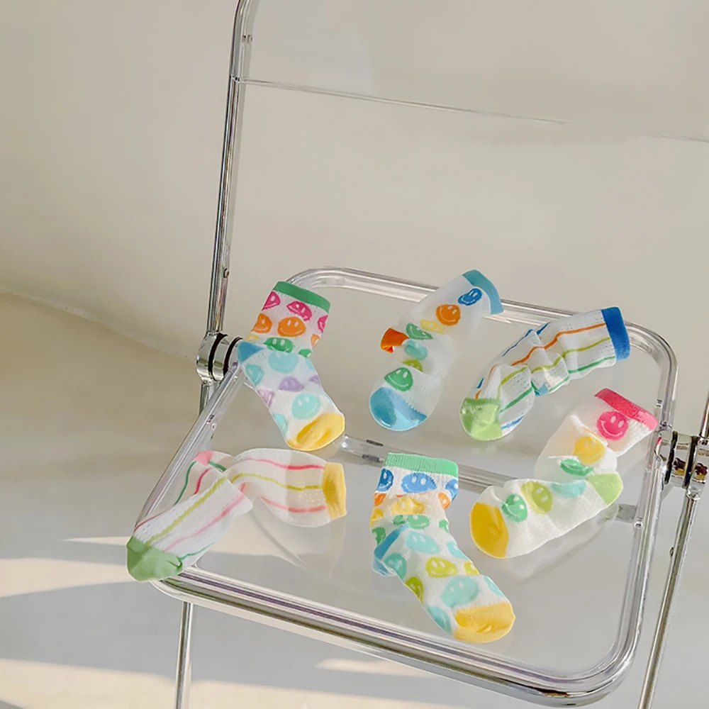 

3 пары/компл. новые модные мягкие женские милые хлопковые носки с цветочным принтом для детей носки для маленьких мальчиков счастливые носк...