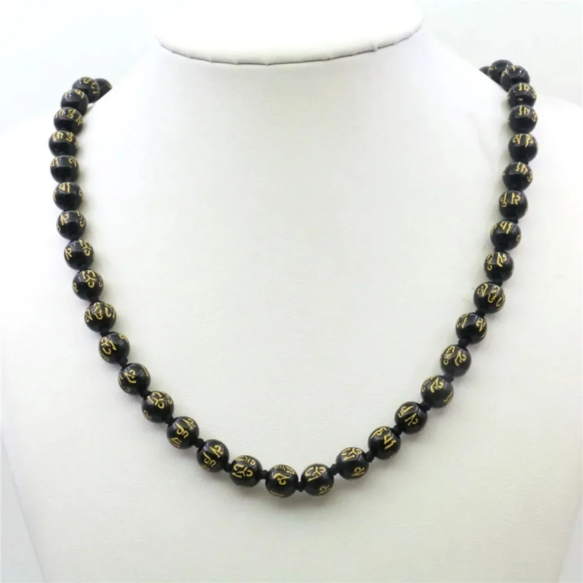 YOUCAIHUA JEWELRY Черное синее золотистое ожерелье из каучука 8 мм