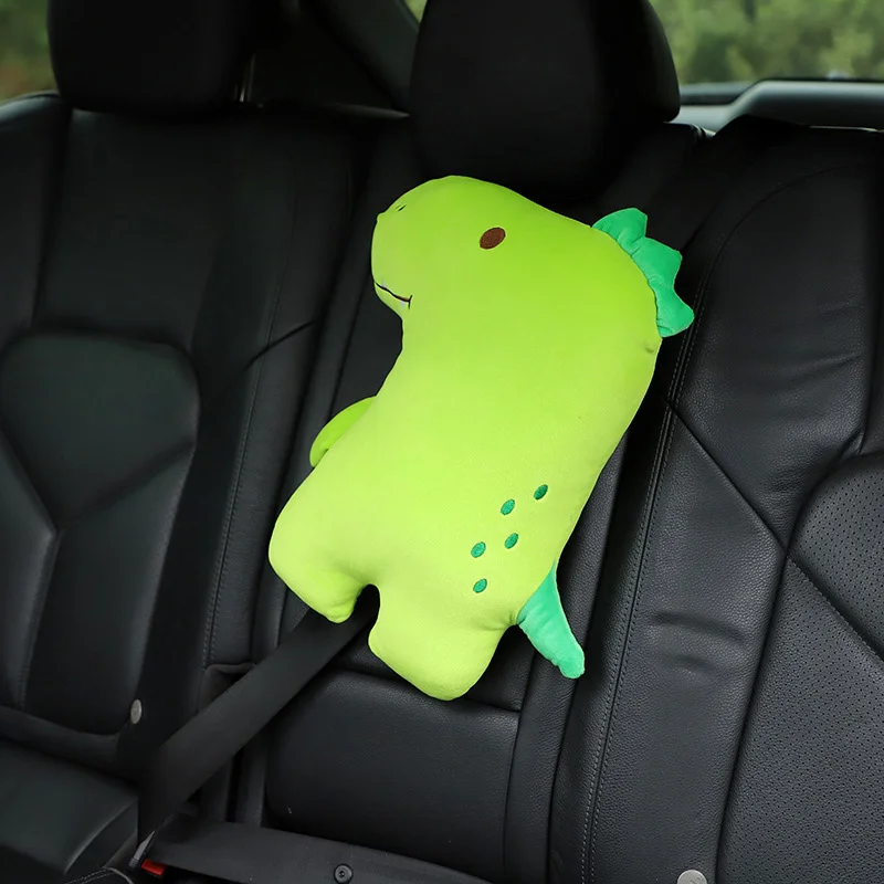 

Cute Cartoon Dinosaur Car Seat Belt Cover Seat Belt Harness Pad Shoulder Strap Protection Pad For Kids Childrens Car Accessories